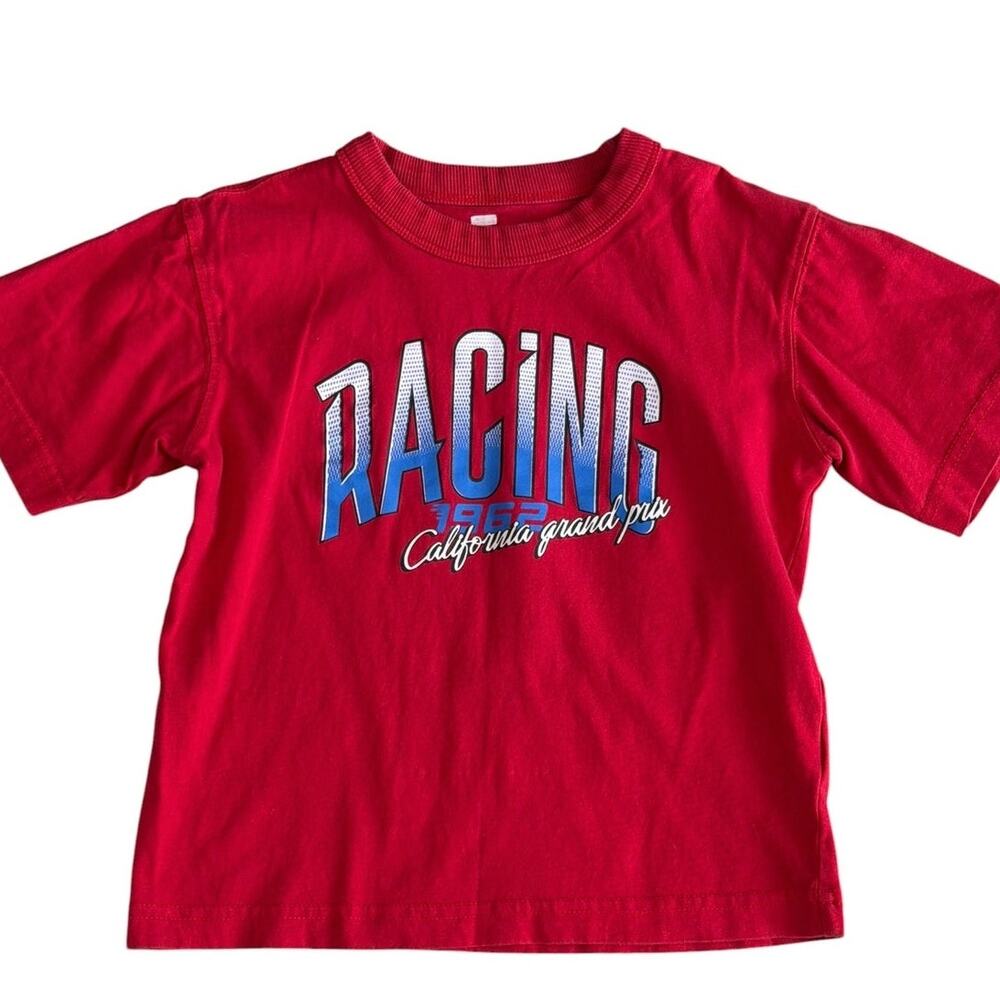COTTON ON KIDS Boys Red Racing Tee Size 5